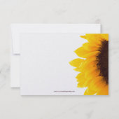 Cartes de réponse de mariage fleur jaune marron so (Dos)