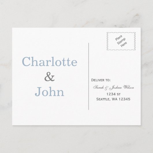 Cartes de réponse de mariage floral lys calla aqua (Dos)