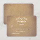 Cartes de réponse de mariage floral rustique vinta (Devant / Derrière)
