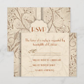 cartes de réponse de mariage florales classiques (Devant / Derrière)