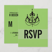 Cartes de réponse de mariage funky style Vegas, ve (Devant / Derrière)