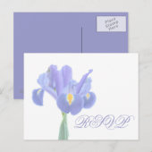 Cartes de réponse de mariage Iris (Devant / Derrière)