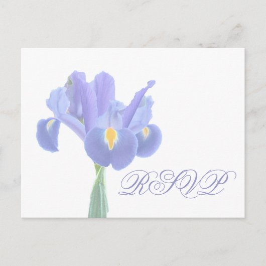 Cartes de réponse de mariage Iris (Devant)