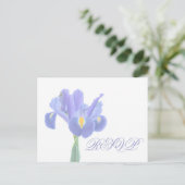 Cartes de réponse de mariage Iris (Debout devant)