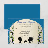 Cartes de réponse de mariage lesbienne personnalis (Devant / Derrière)