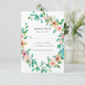 Cartes de réponse de mariage luau à l'île tropical (Debout devant)