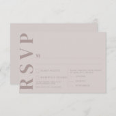 Cartes de réponse de mariage minimaliste (Devant / Derrière)