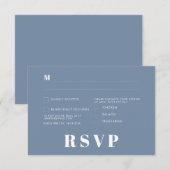 Cartes de réponse de mariage minimaliste (Devant / Derrière)