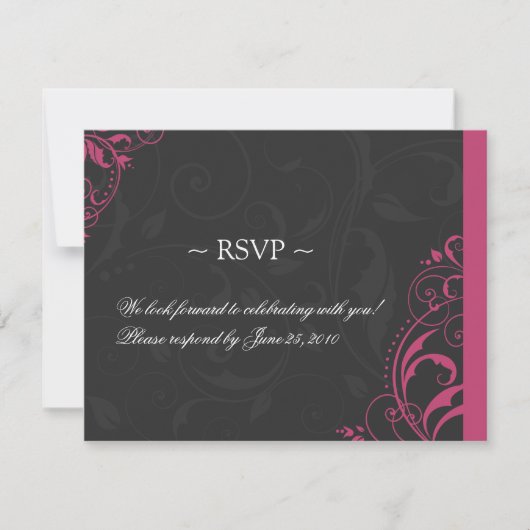 Cartes de réponse de mariage modèles (Devant)