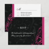 Cartes de réponse de mariage modèles (Devant / Derrière)