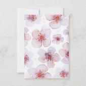 Cartes de réponse de mariage moderne de jardin flo (Dos)