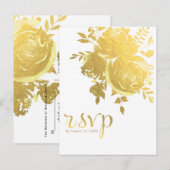 Cartes de réponse de mariage moderne élégant avec  (Devant / Derrière)