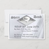 Cartes de réponse de mariage monogramées (Dos)