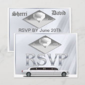 Cartes de réponse de mariage monogramées (Devant / Derrière)