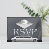Cartes de réponse de mariage monogrammées (Debout devant)