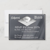 Cartes de réponse de mariage monogrammées (Dos)
