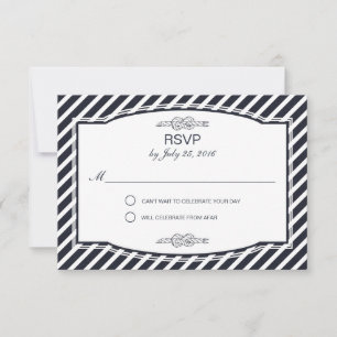 Cartes de réponse de mariage Navy Sailor's Knot