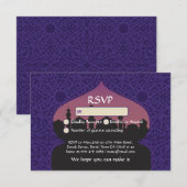 Cartes de réponse de mariage Nuits Arabes (Devant / Derrière)