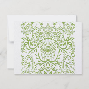 Cartes de réponse de mariage oiseau fantaisiste ve