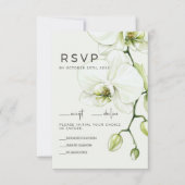 Cartes de réponse de mariage Orchidée (Devant)