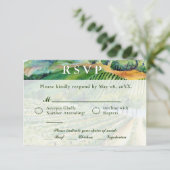 Cartes de réponse de mariage personnalisées avec v (Debout devant)