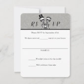 Cartes de réponse de mariage pour couple conjoints (Devant)