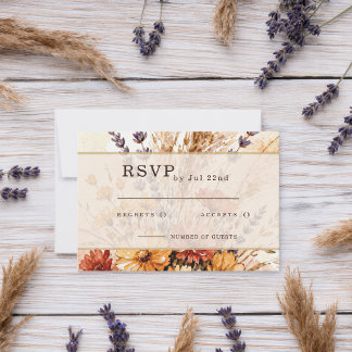Cartes de réponse de mariage pour Jardin d'automne