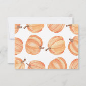 Cartes de réponse de mariage rustique citrouille c (Dos)
