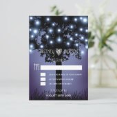 Cartes de réponse de mariage rustique en bois avec (Debout devant)