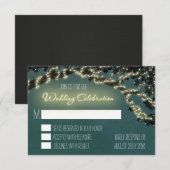 Cartes de réponse de mariage rustique en branche d (Devant / Derrière)