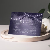 Cartes de réponse de mariage rustique violet avec