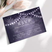 Cartes de réponse de mariage rustique violet avec