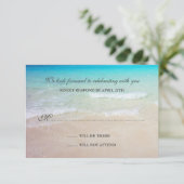 Cartes de réponse de mariage simple à destination (Debout devant)
