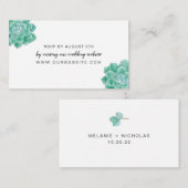Cartes de réponse de mariage succulentes en ligne  (Devant / Derrière)