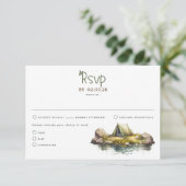 Cartes de réponse de mariage sur le thème de la te (Debout devant)