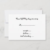 Cartes de réponse de mariage sur le thème du film (Dos)