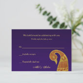 Cartes de réponse de mariage The Swan (Debout devant)