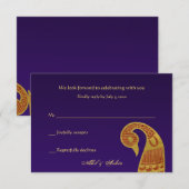 Cartes de réponse de mariage The Swan (Devant / Derrière)