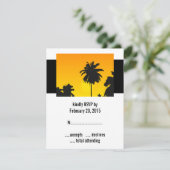 Cartes de réponse de mariage tropical Cérémonie de (Debout devant)