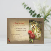 Cartes de réponse de mariage vintage (Debout devant)