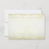 cartes de réponse de mariage vintage rustique arbr (Dos)