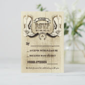 Cartes de réponse de mariage western chaussures de (Debout devant)