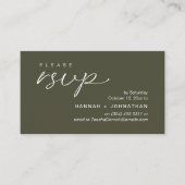Cartes de réponse de rappel pour invitations de ma (Devant)