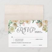 Cartes de réponse, de réponse RSVP élégantes class (Devant / Derrière)