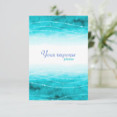 Cartes de réponse des mariages d'aqua de mer peint (Debout devant)