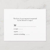 Cartes de réponse des Mariages militaires (Dos)