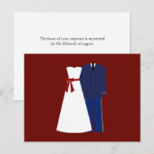 Cartes de réponse des Mariages militaires (Devant / Derrière)