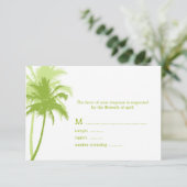 Cartes de réponse des Mariages tropicaux Palm Tree (Debout devant)