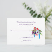 Cartes de réponse des oiseaux tropicaux (Debout devant)