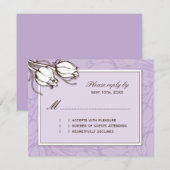 Cartes de réponse des tulipes vintages (Devant / Derrière)